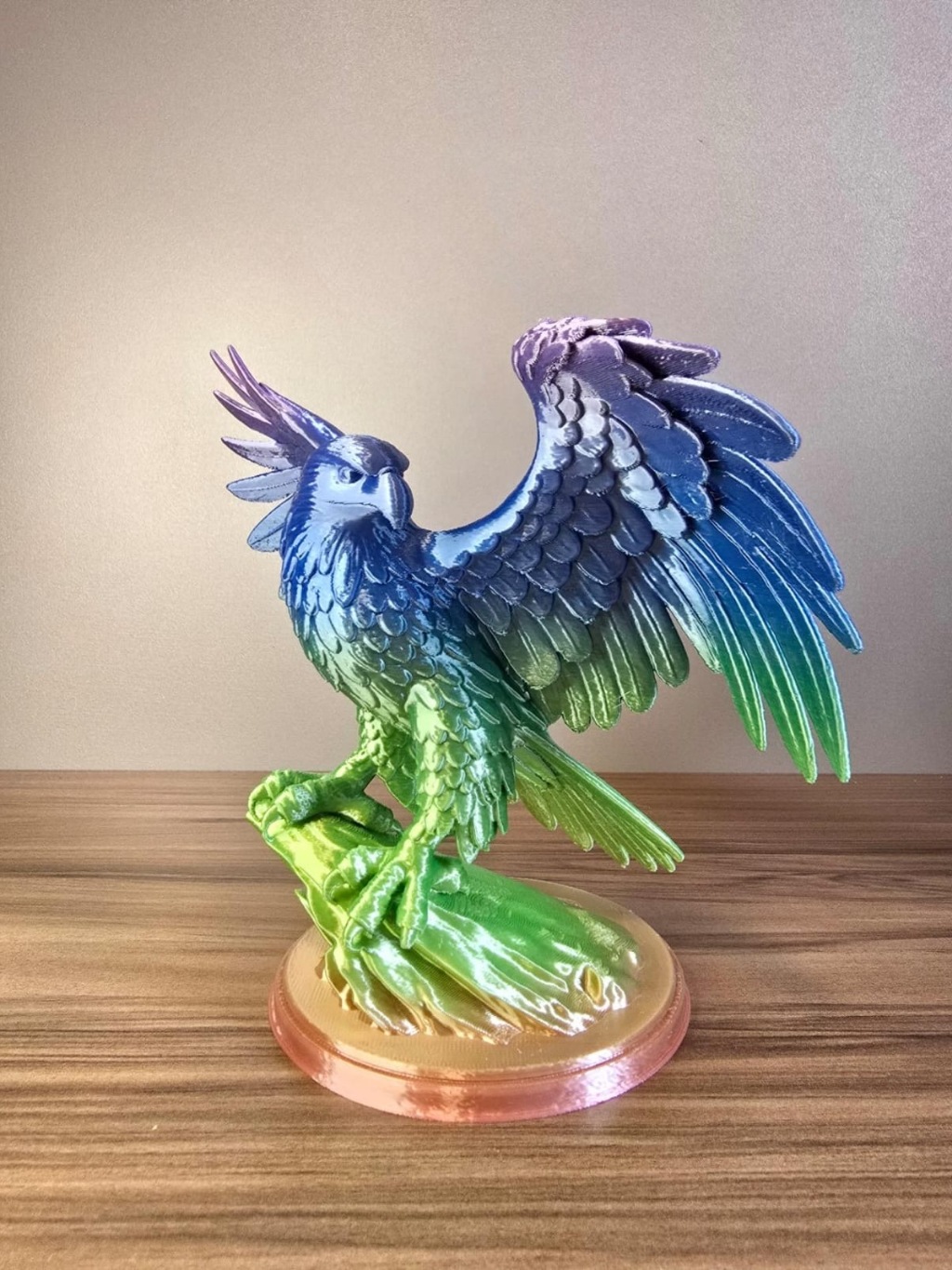 Estátua Águia Decorativa 3D para Mesa Estante Presente Colecionável