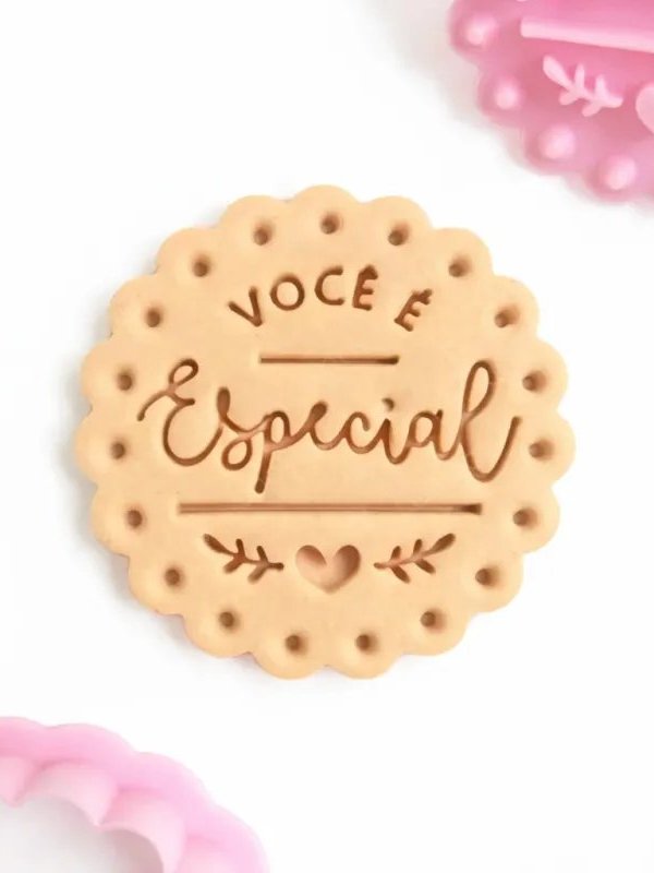 KIT - Carimbo e Cortador de Biscoitos Personalizado – Ideal para Confeitaria Artesanal