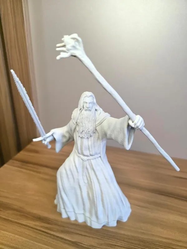 Estátua Mago Lendário Colecionável Decorativa para Mesa Presente Geek