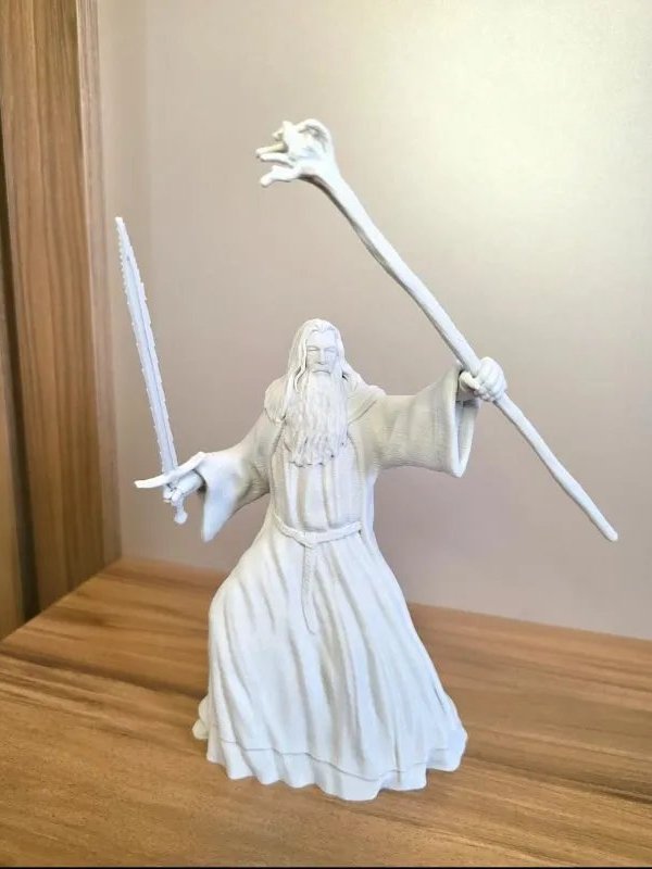 Estátua Mago Lendário Colecionável Decorativa para Mesa Presente Geek