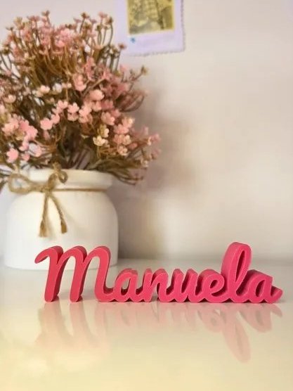 Letreiro 3D Cursivo Personalizado para Mesa Quarto Festa Presente Criativo