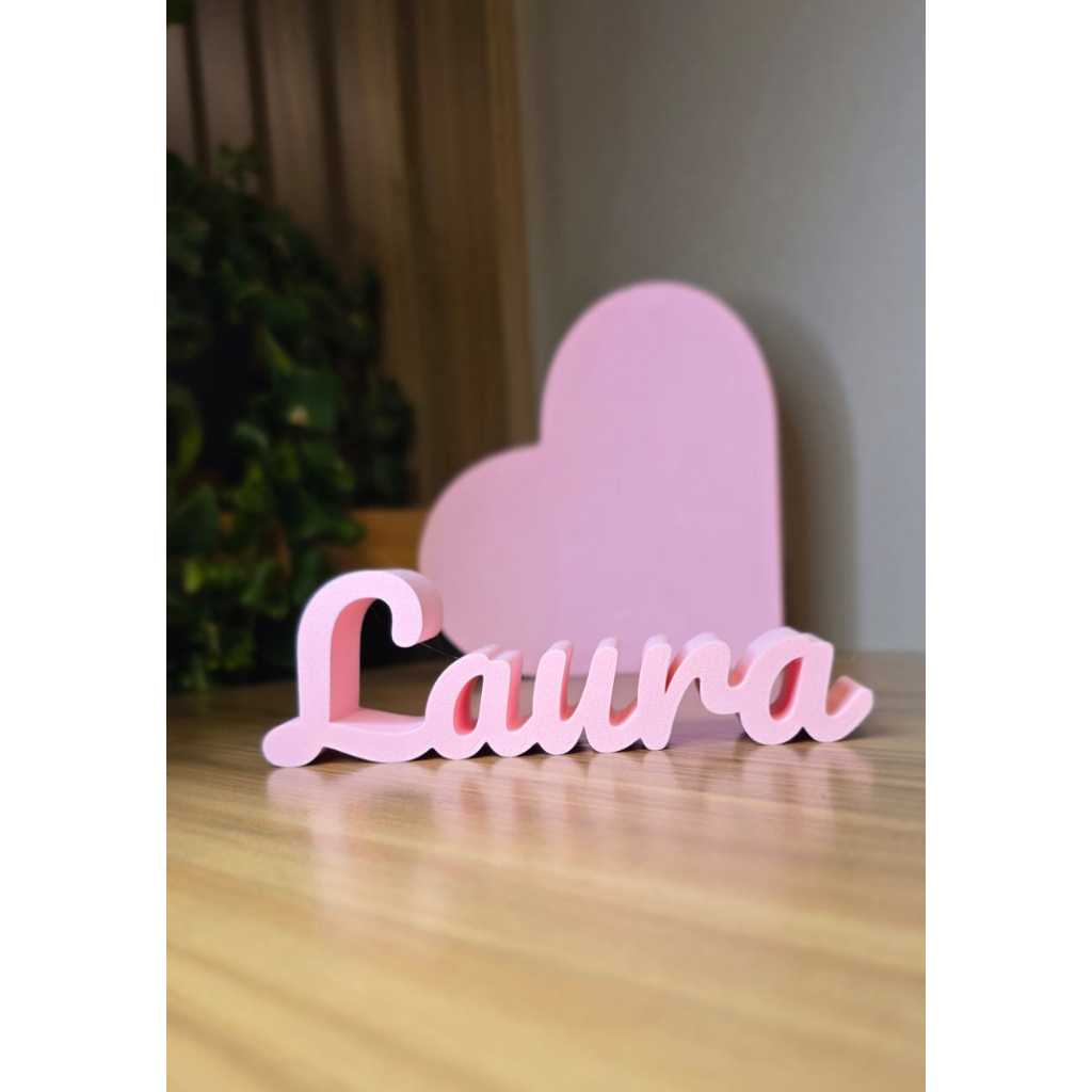 Letreiro 3D Cursivo Personalizado para Mesa Quarto Festa Presente Criativo