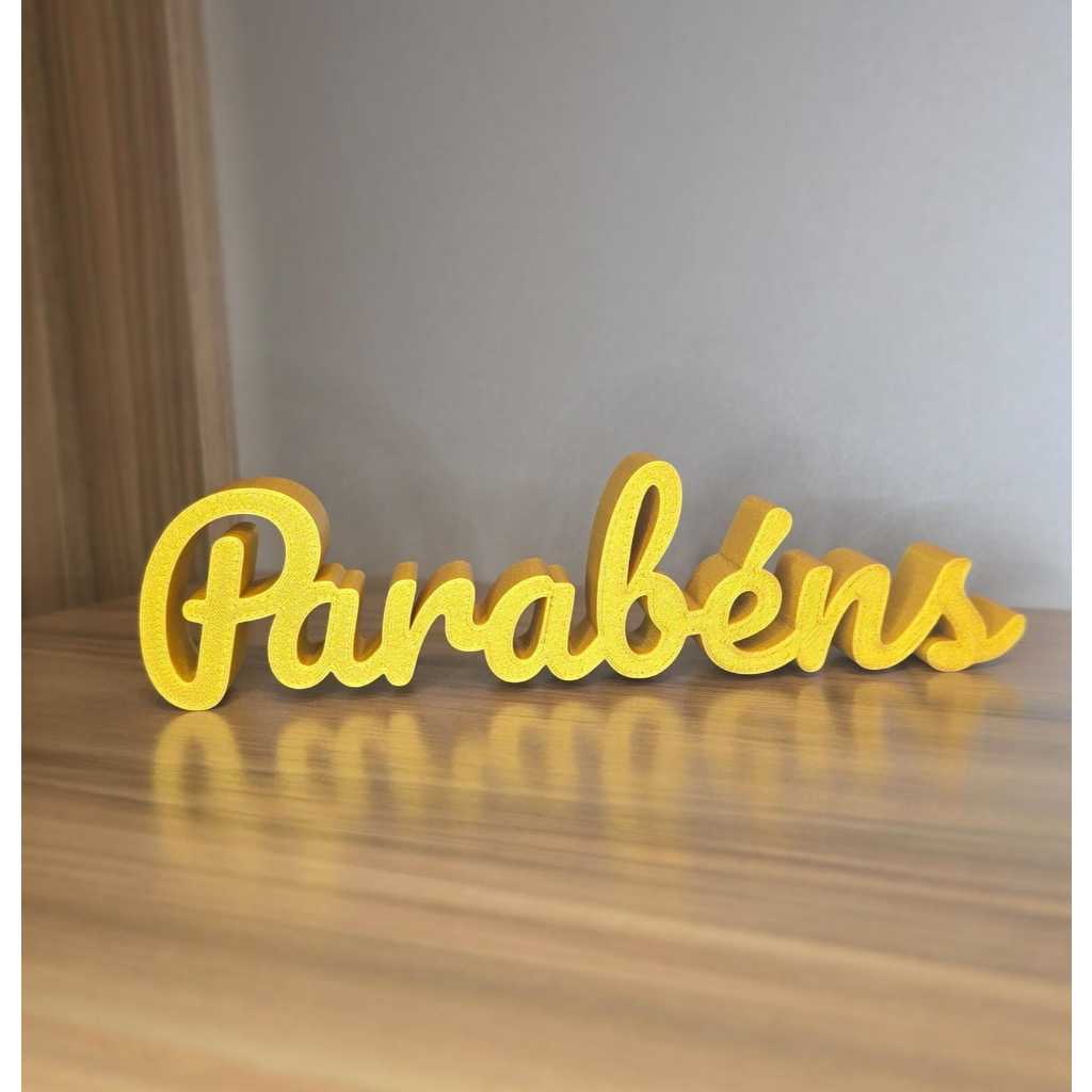 Letreiro 3D Cursivo Personalizado para Mesa Quarto Festa Presente Criativo
