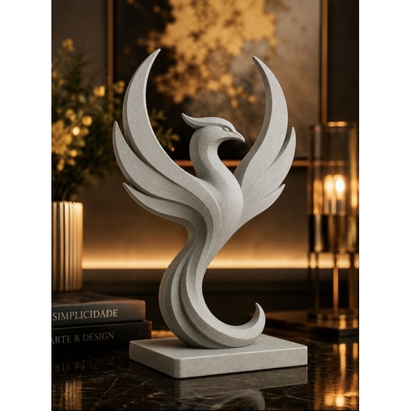 Escultura Fênix – Elegância, Renascimento e Design Moderno