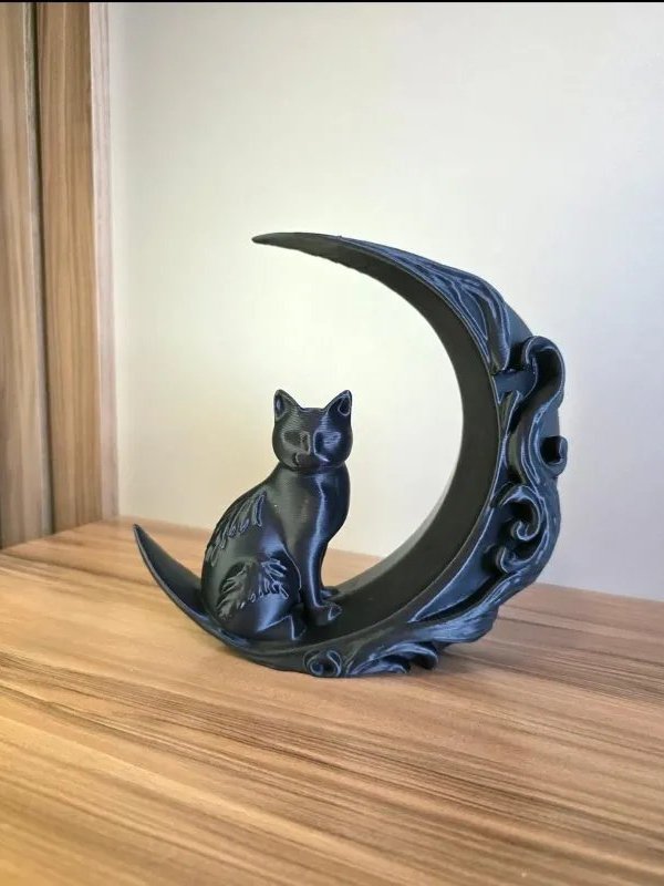 Escultura - Gato na Lua