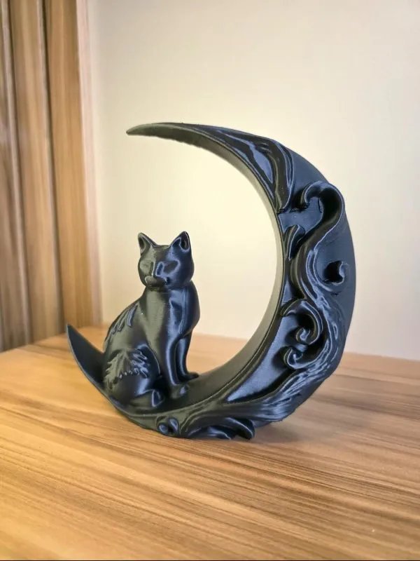 Escultura - Gato na Lua