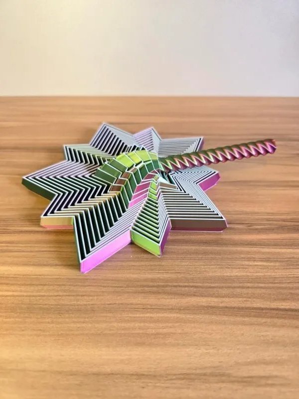 Brinquedo Sensorial Estrela Infinita 3D – Estimulante Tátil, Visual e Calmante