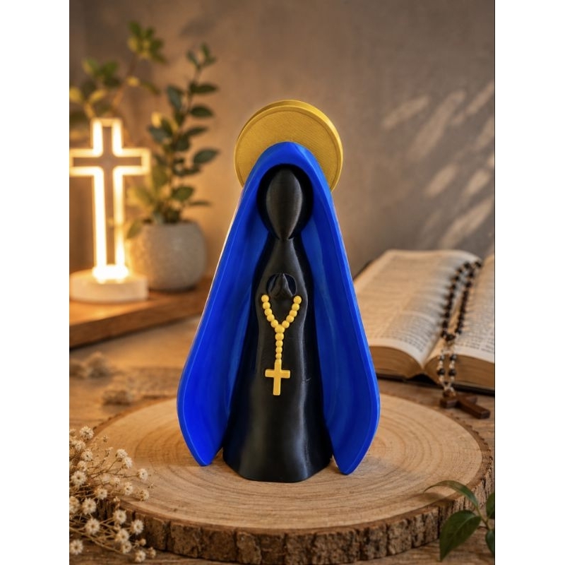 Imagem Nossa Senhora Aparecida Decorativa Religiosa Cristã para Mesa Presente