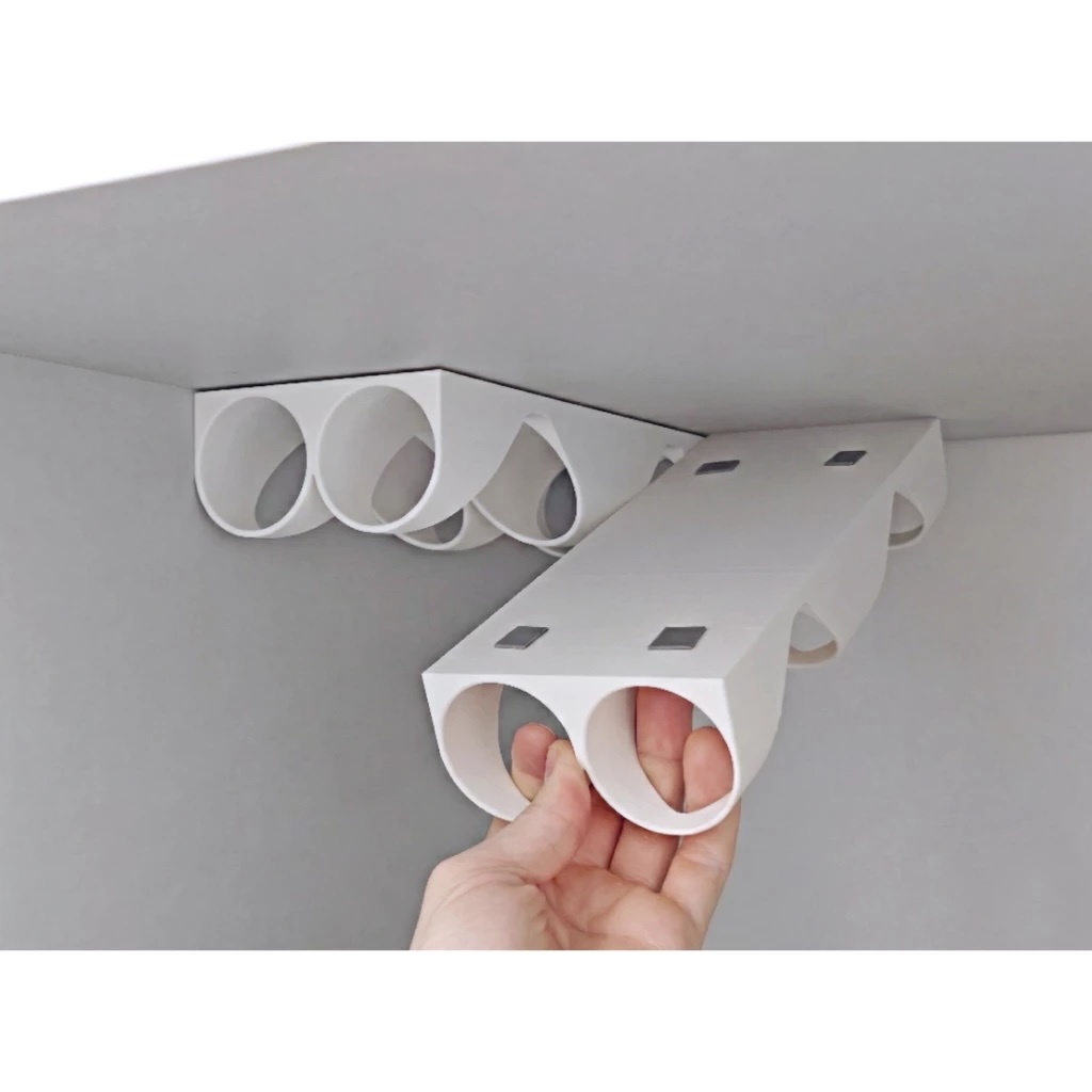 Suporte Porta-Rolos para Cozinha – 1 Unidade com 2 Espaços | Impressão 3D | Organização Prática e Funcional