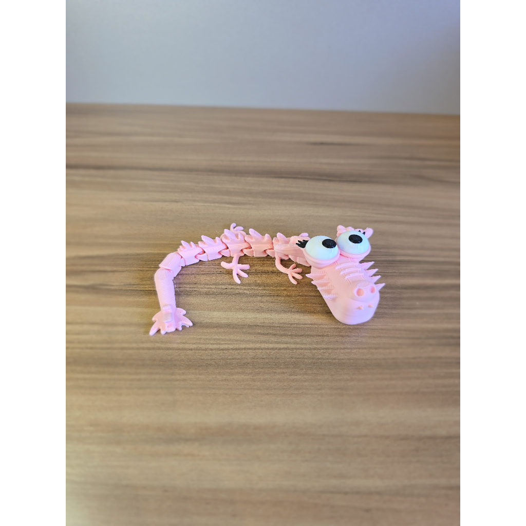 Lagarto Articulado 3D Flexível Colecionável — Brinquedo Sensorial Antiestresse Decorativo (Várias Cores)