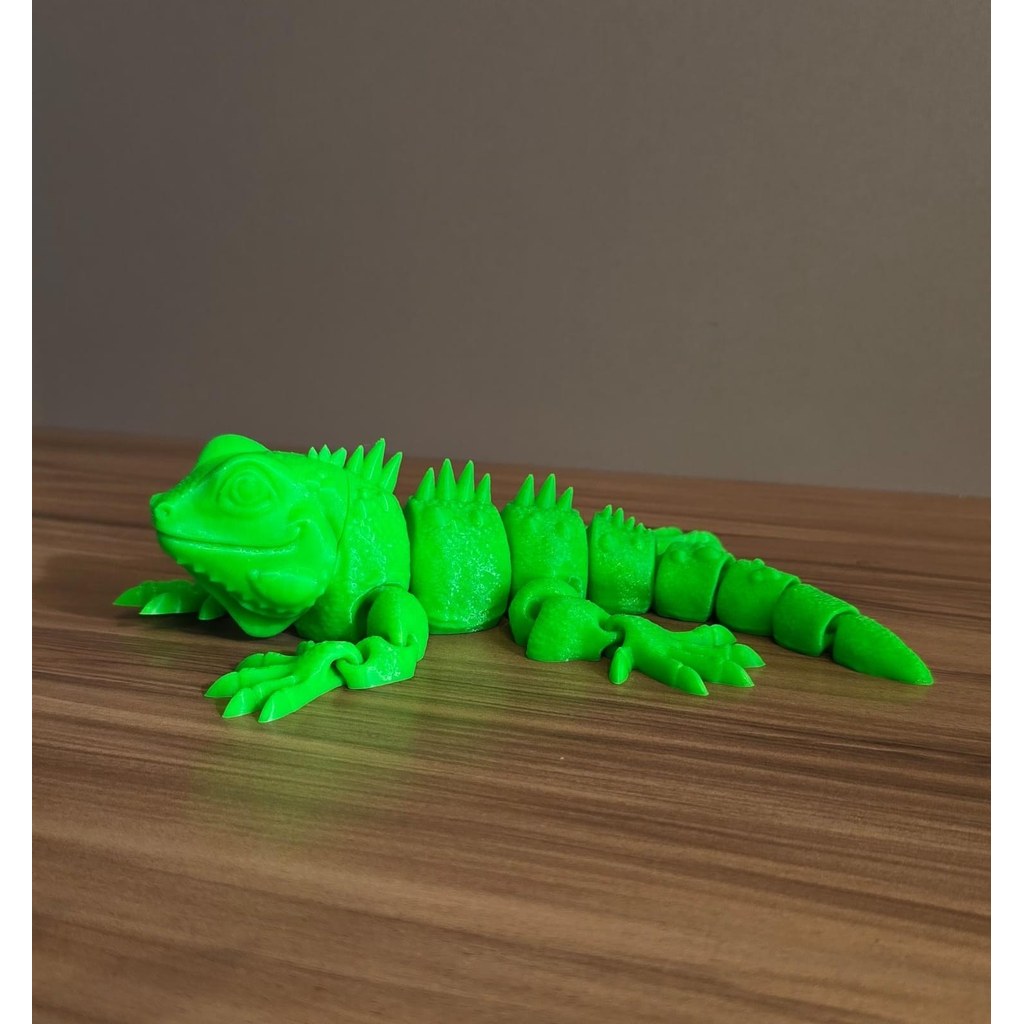 Iguana Articulada 3D Grande Flexível Fidget Sensorial Antiestresse Decorativa