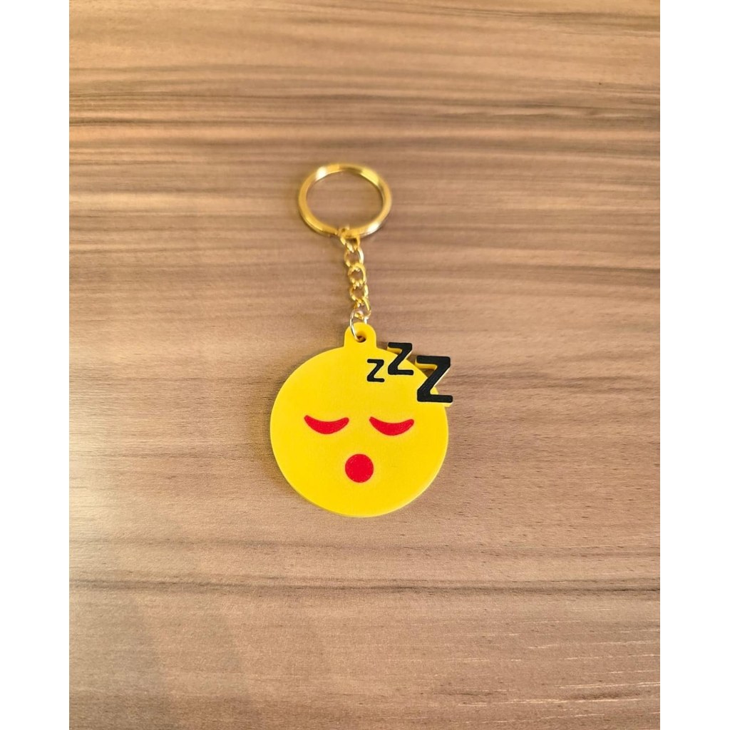 Chaveiro Emoji Divertido Personalizado Impressão 3D Colorido Presente Criativo Fofo