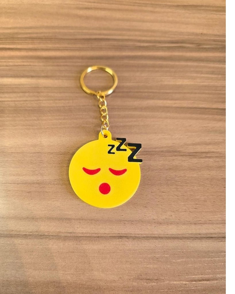 Chaveiro Emoji Divertido Personalizado Impressão 3D Colorido Presente Criativo Fofo