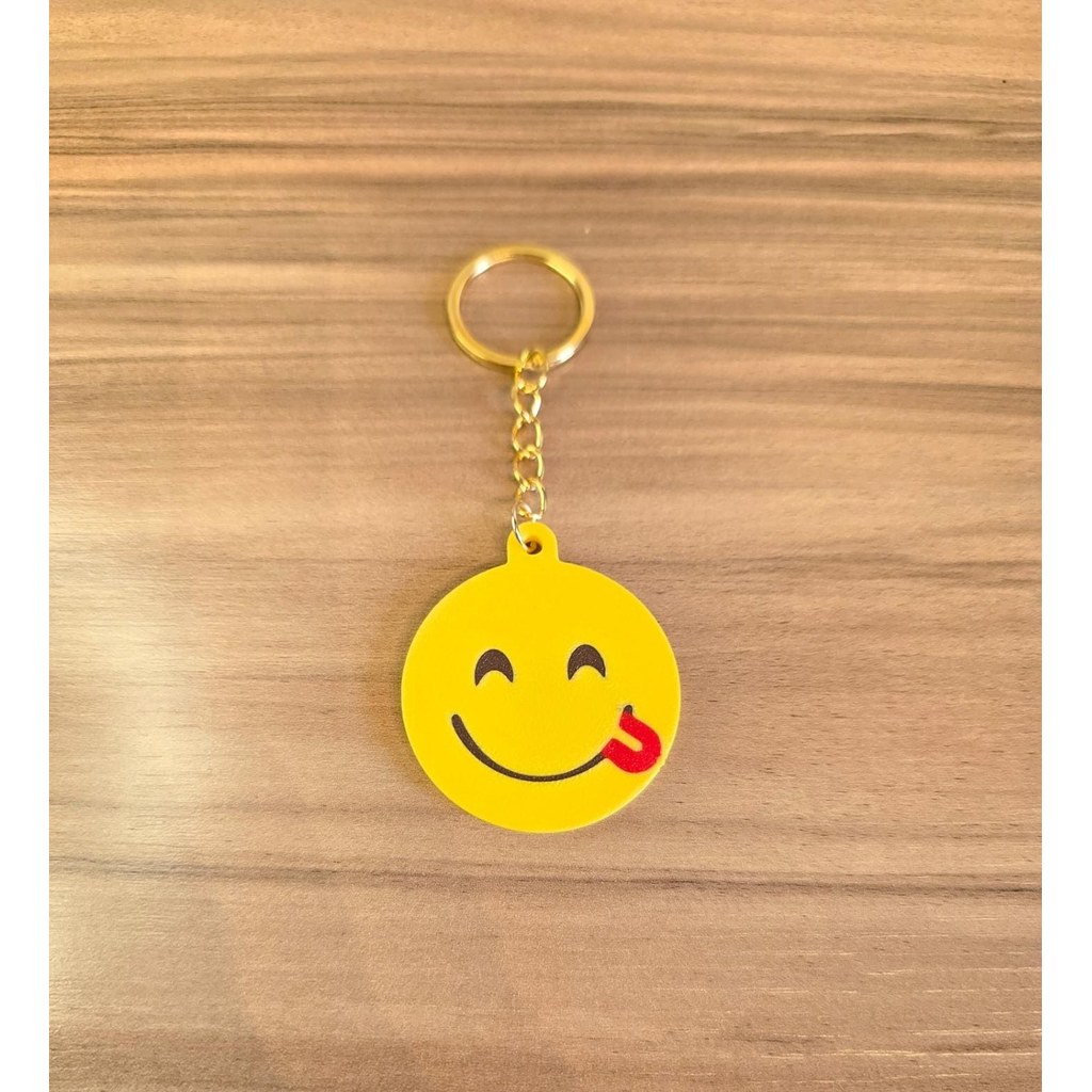 Chaveiro Emoji Divertido Personalizado Impressão 3D Colorido Presente Criativo Fofo