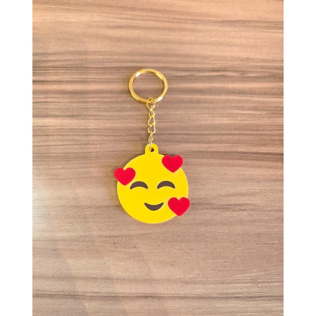 Chaveiro Emoji Divertido Personalizado Impressão 3D Colorido Presente Criativo Fofo