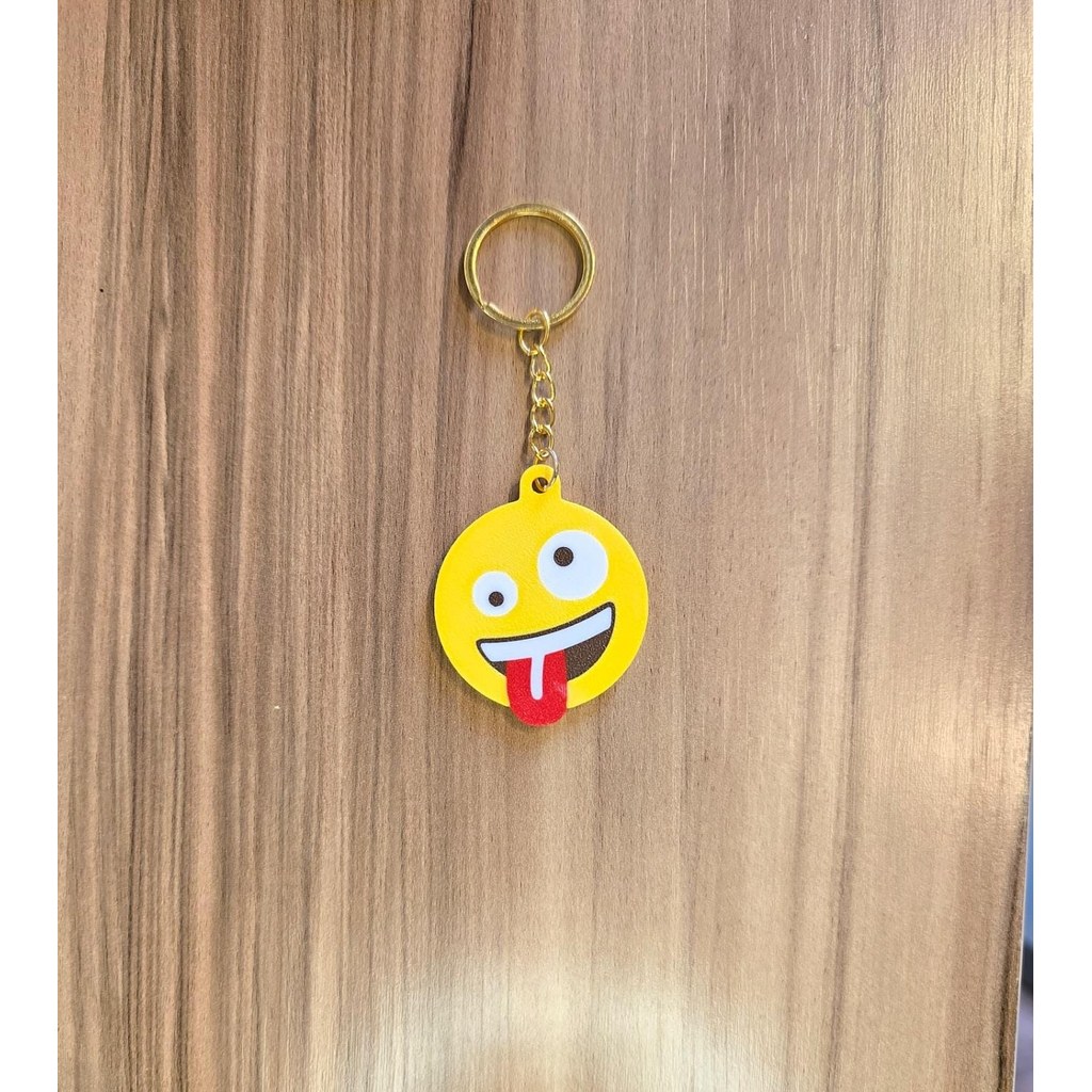 Chaveiro Emoji Divertido Personalizado Impressão 3D Colorido Presente Criativo Fofo