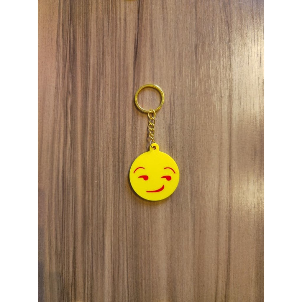 Chaveiro Emoji Divertido Personalizado Impressão 3D Colorido Presente Criativo Fofo