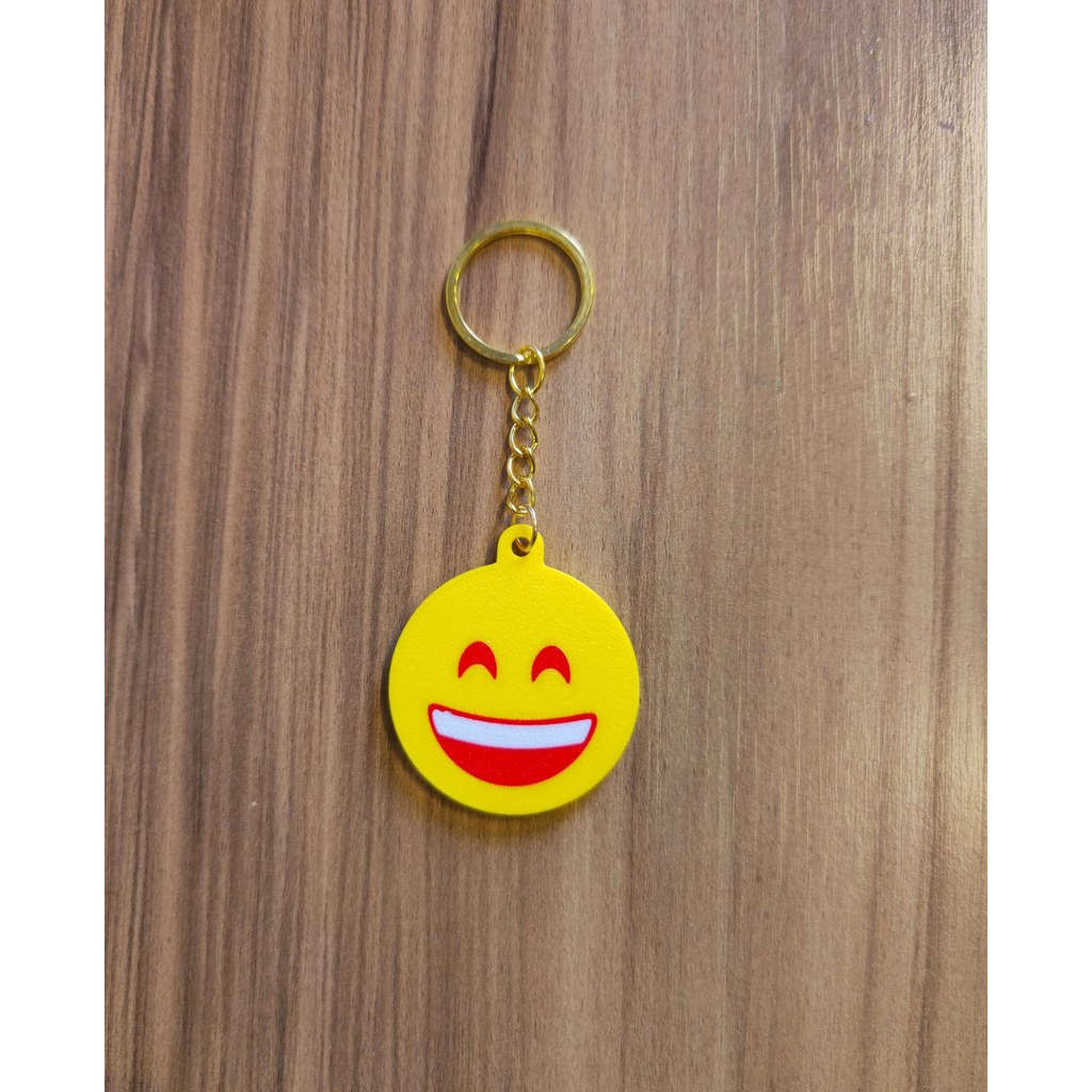 Chaveiro Emoji Divertido Personalizado Impressão 3D Colorido Presente Criativo Fofo