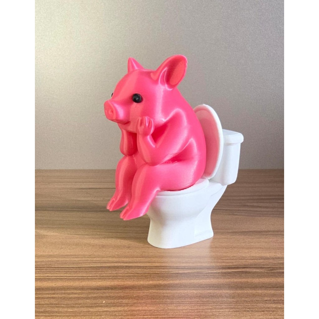 Porquinho no Vaso Decorativo Divertido em Impressão 3D Criativo Presente Diferente Criativo