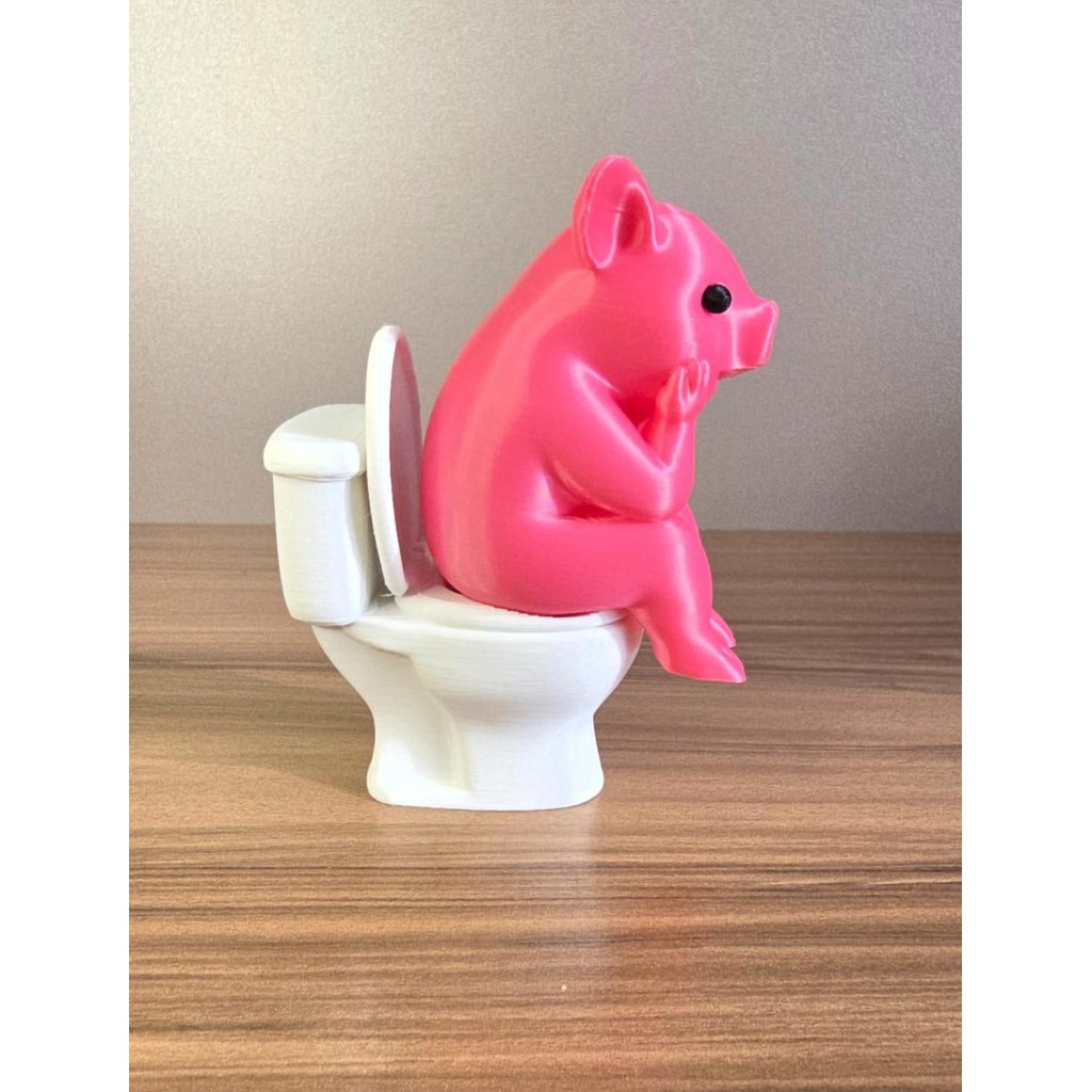 Porquinho no Vaso Decorativo Divertido em Impressão 3D Criativo Presente Diferente Criativo