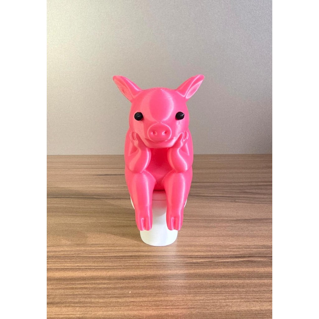 Porquinho no Vaso Decorativo Divertido em Impressão 3D Criativo Presente Diferente Criativo