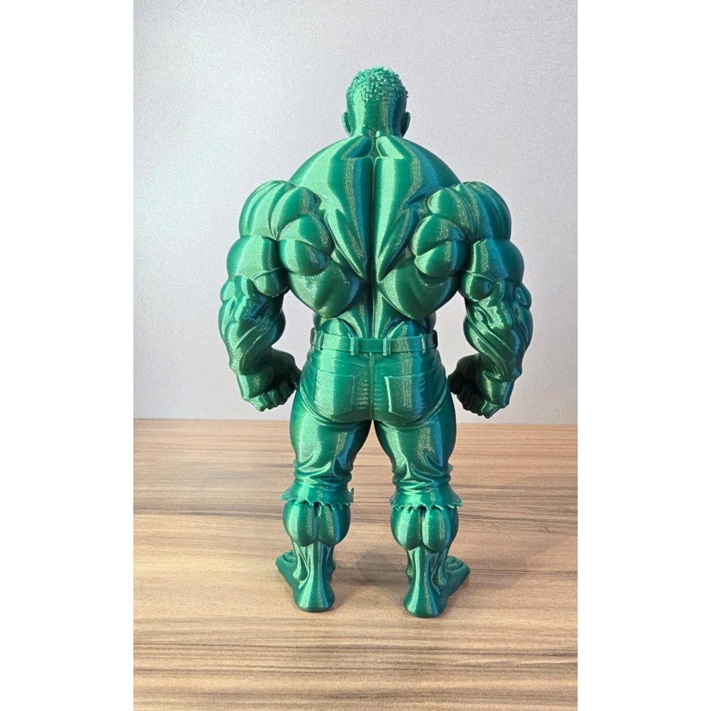 Boneco Verde Decorativo em Impressão 3D Figura Musculosa Colecionável Presente Criativo