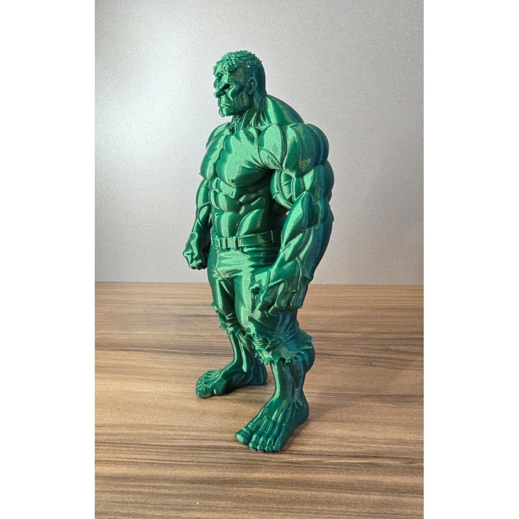 Boneco Verde Decorativo em Impressão 3D Figura Musculosa Colecionável Presente Criativo