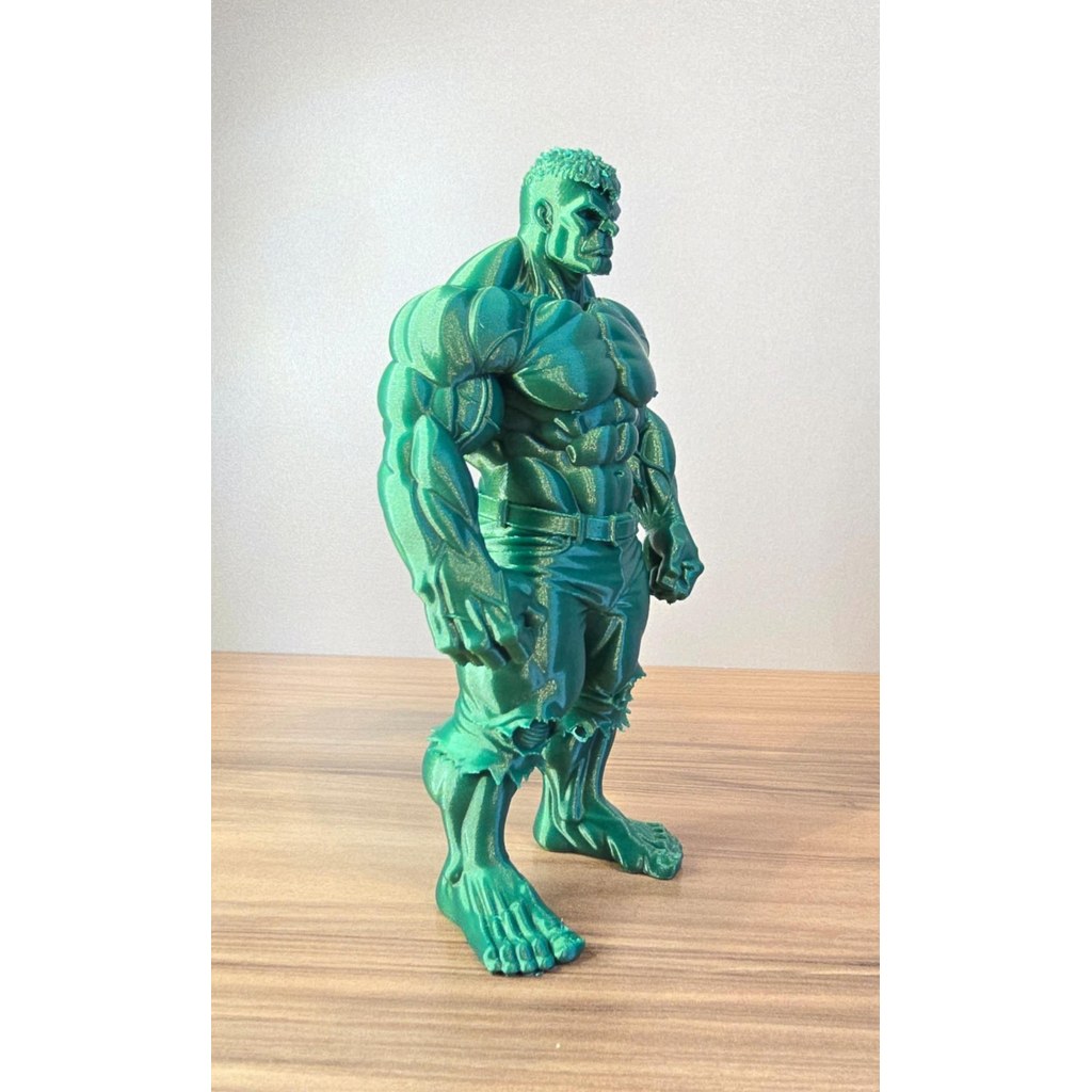 Boneco Verde Decorativo em Impressão 3D Figura Musculosa Colecionável Presente Criativo