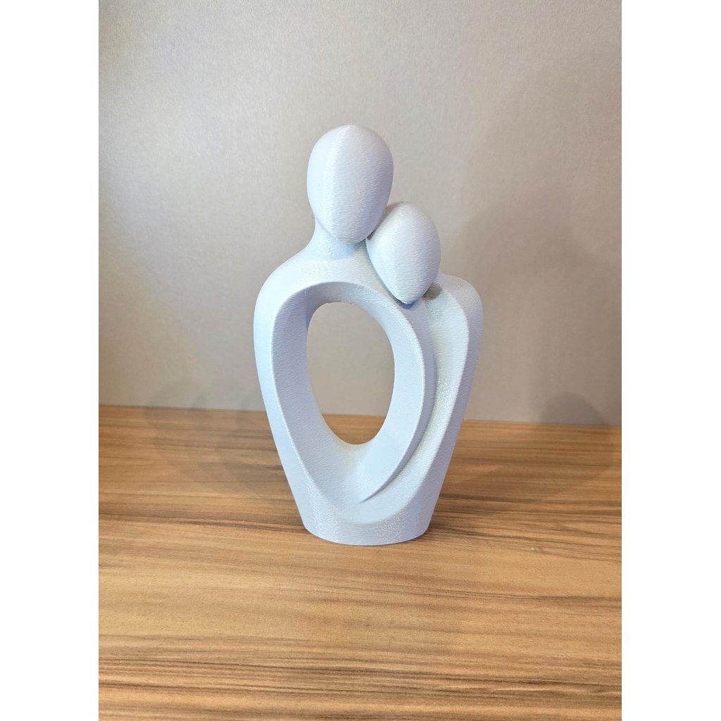 Escultura Decorativa Casal Abstrato em Impressão 3D Peça Moderna Elegante para Sala Presenteo