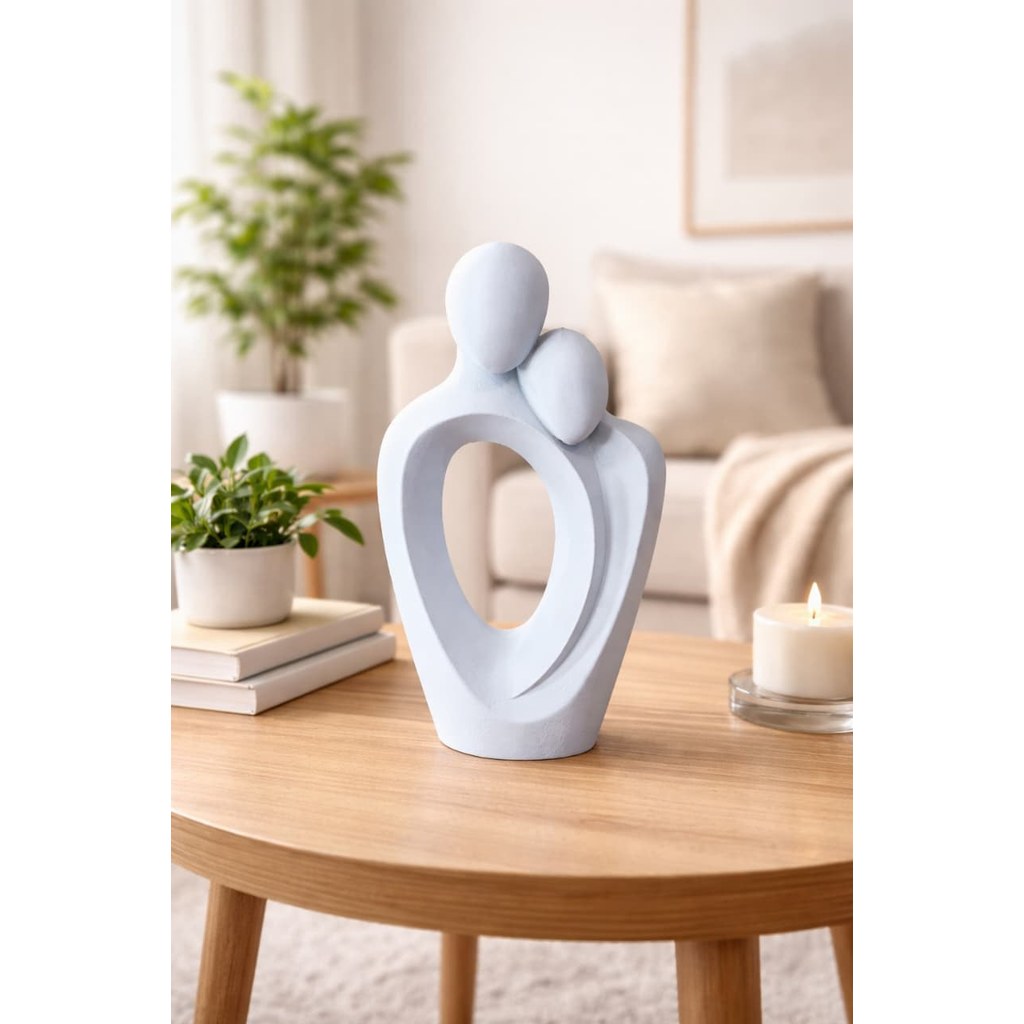 Escultura Decorativa Casal Abstrato em Impressão 3D Peça Moderna Elegante para Sala Presenteo