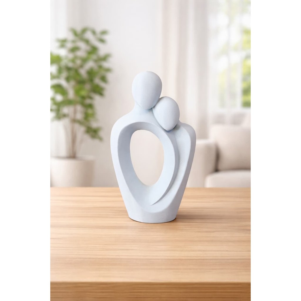 Escultura Decorativa Casal Abstrato em Impressão 3D Peça Moderna Elegante para Sala Presenteo