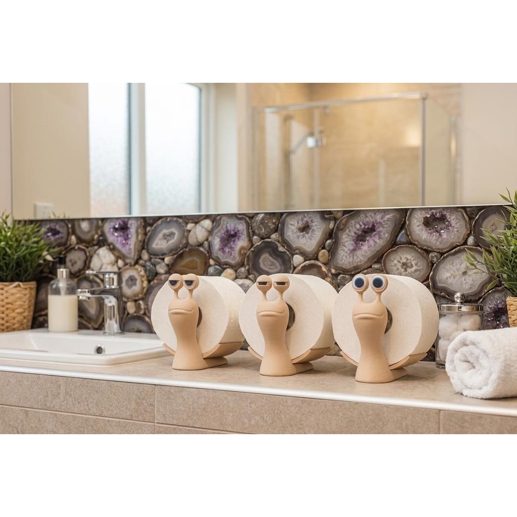 Suporte Papel Higiênico Criativo Caracol Engraçado Porta Papel Banheiro Decorativo 3D