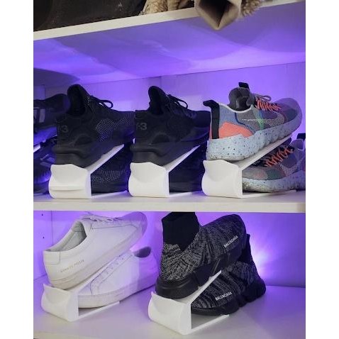 Suporte Organizador de Tênis Ajustável Expositor Calçados Economia Espaço 3D