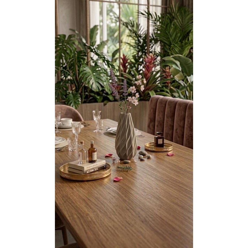Vaso Decorativo Moderno Design Ondulado Texturizado Impressão 3D para Sala e Mesa
