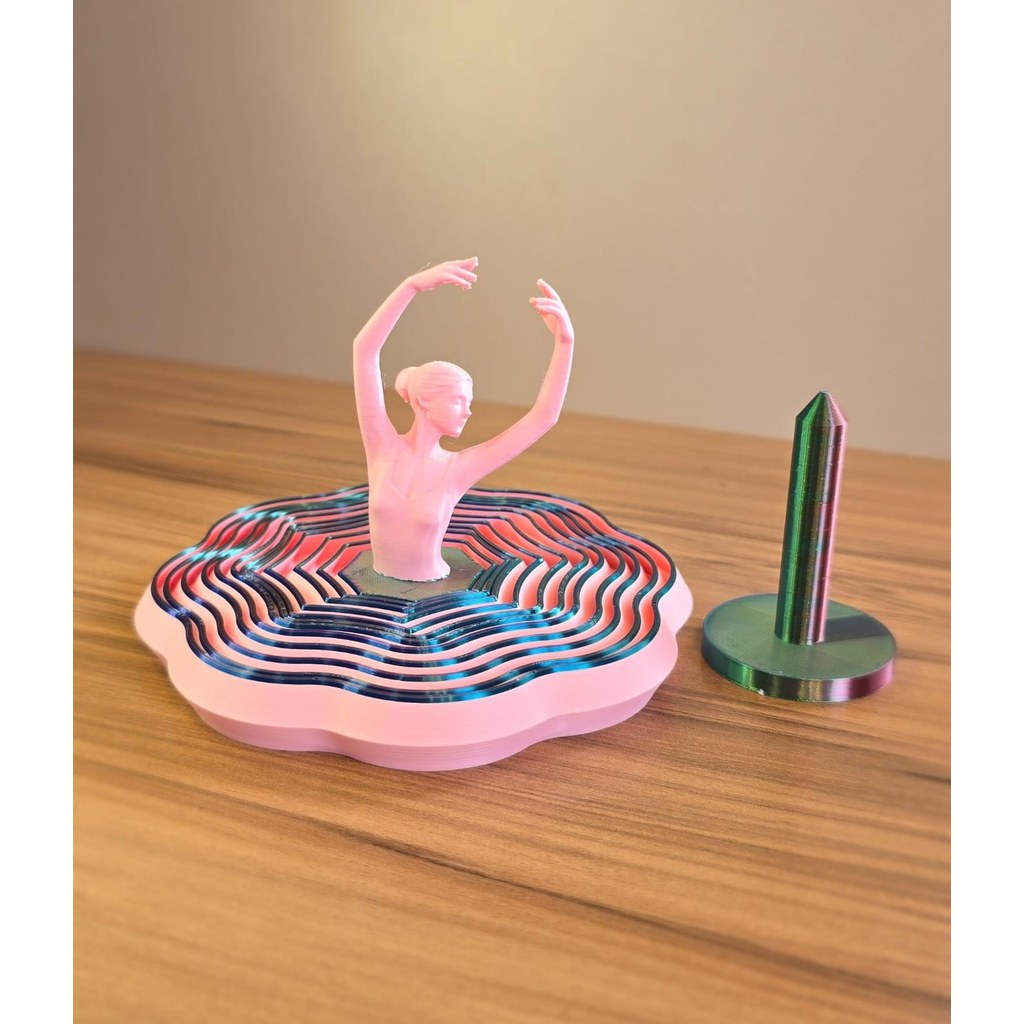 Escultura Bailarina Sensorial Decorativa Moderna Estatueta 3D Design Elegante para Mesa e Ambiente