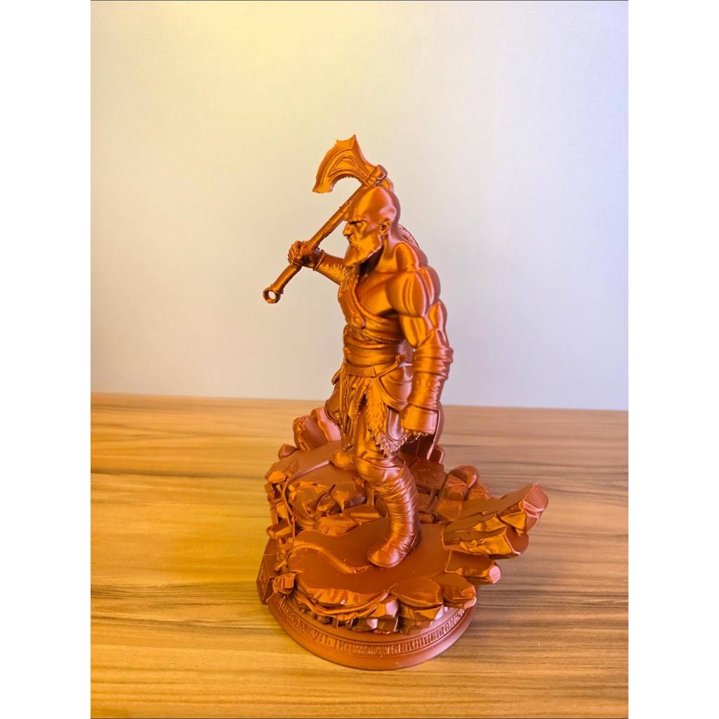 Estátua Guerreiro Espartano Colecionável Bronze Decorativa Presente Geek Premium