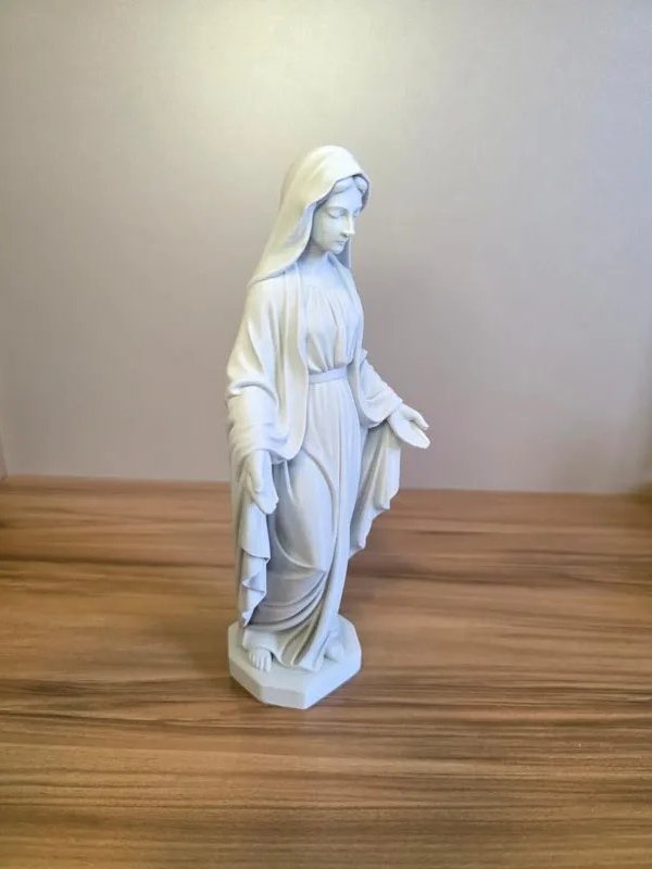 Escultura Virgem Maria Decorativa Clássica Religiosa Cristã para Mesa Presente