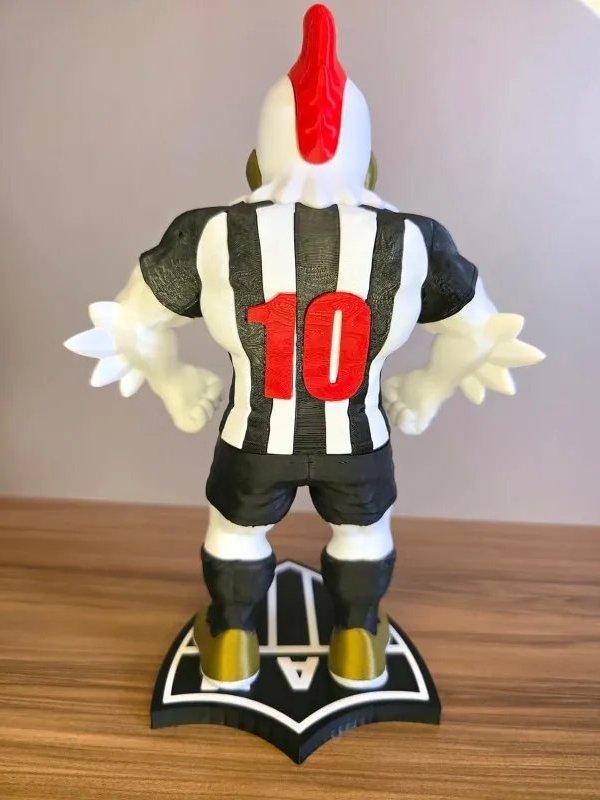 Estatueta Mascote Galo Decorativa Colecionável para Mesa Presente Criativo