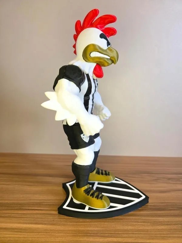Estatueta Mascote Galo Decorativa Colecionável para Mesa Presente Criativo