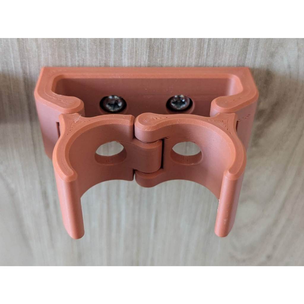 Kit com 3 Suportes de Parede Articulados para Vassouras e Rodos – Fixação com Parafuso ou Dupla Face