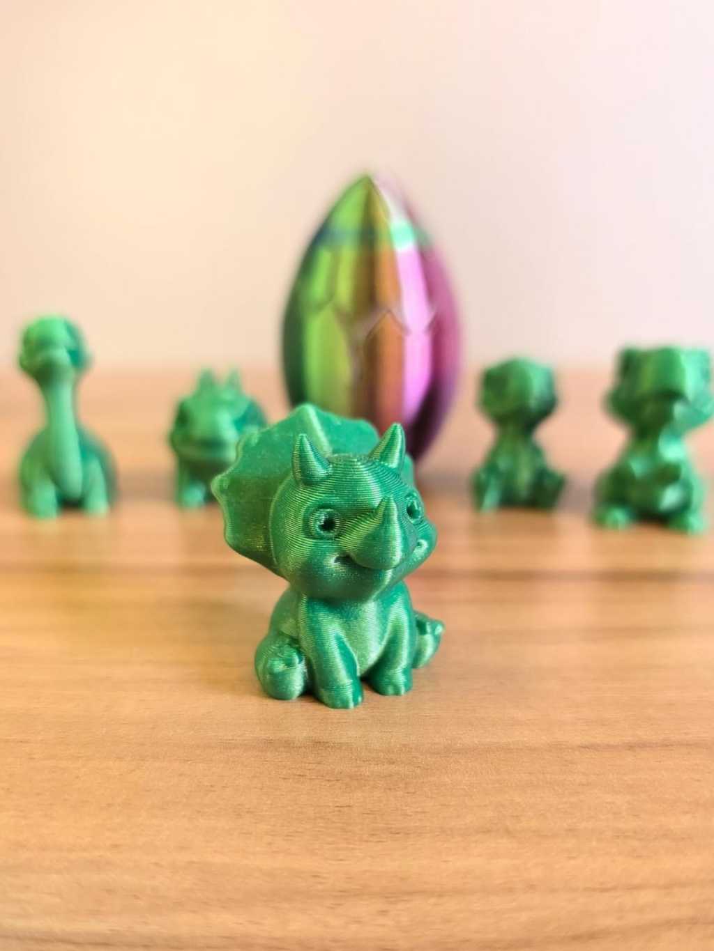 Kit com 5 Ovos de Dinossauro Surpresa – Impressão 3D - Mini Dinossauros Colecionáveis