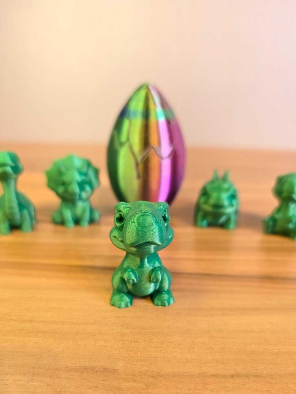Ovo de Dinossauro Surpresa – Impressão 3D (UNIDADE) - Mini Dinossauro Colecionável