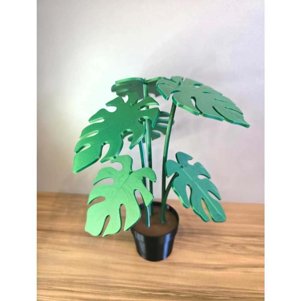 Descanso de Copo Monstera com 6 Folhas Decorativo Funcional em Impressão 3D