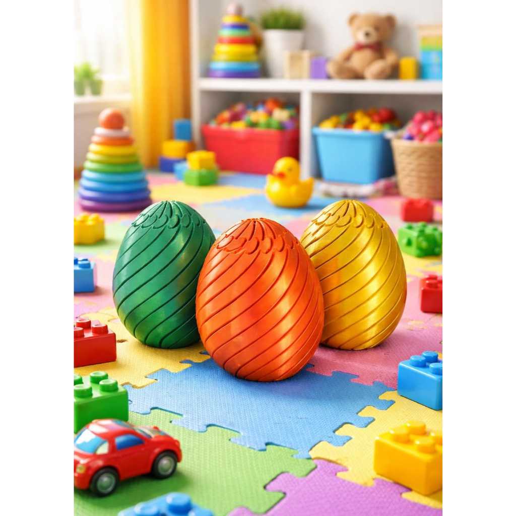 Ovo Articulado 3D Flexível Antiestresse — Brinquedo Sensorial Relaxante Decorativo (Várias Cores)