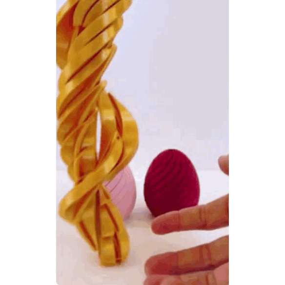 Ovo Articulado 3D Flexível Antiestresse — Brinquedo Sensorial Relaxante Decorativo (Várias Cores)