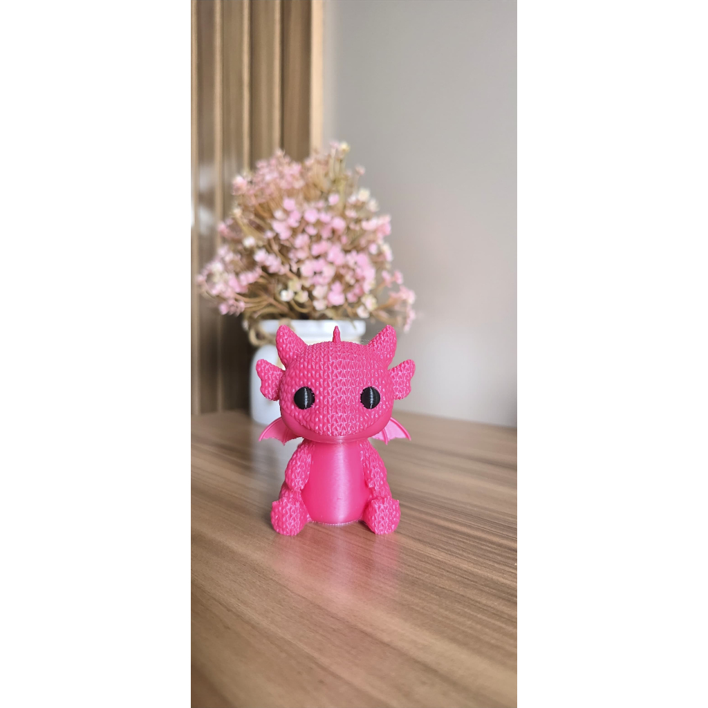 Dragão Decorativo Cute em Impressão 3D Estilo Fantasia para Mesa Estante Presente
