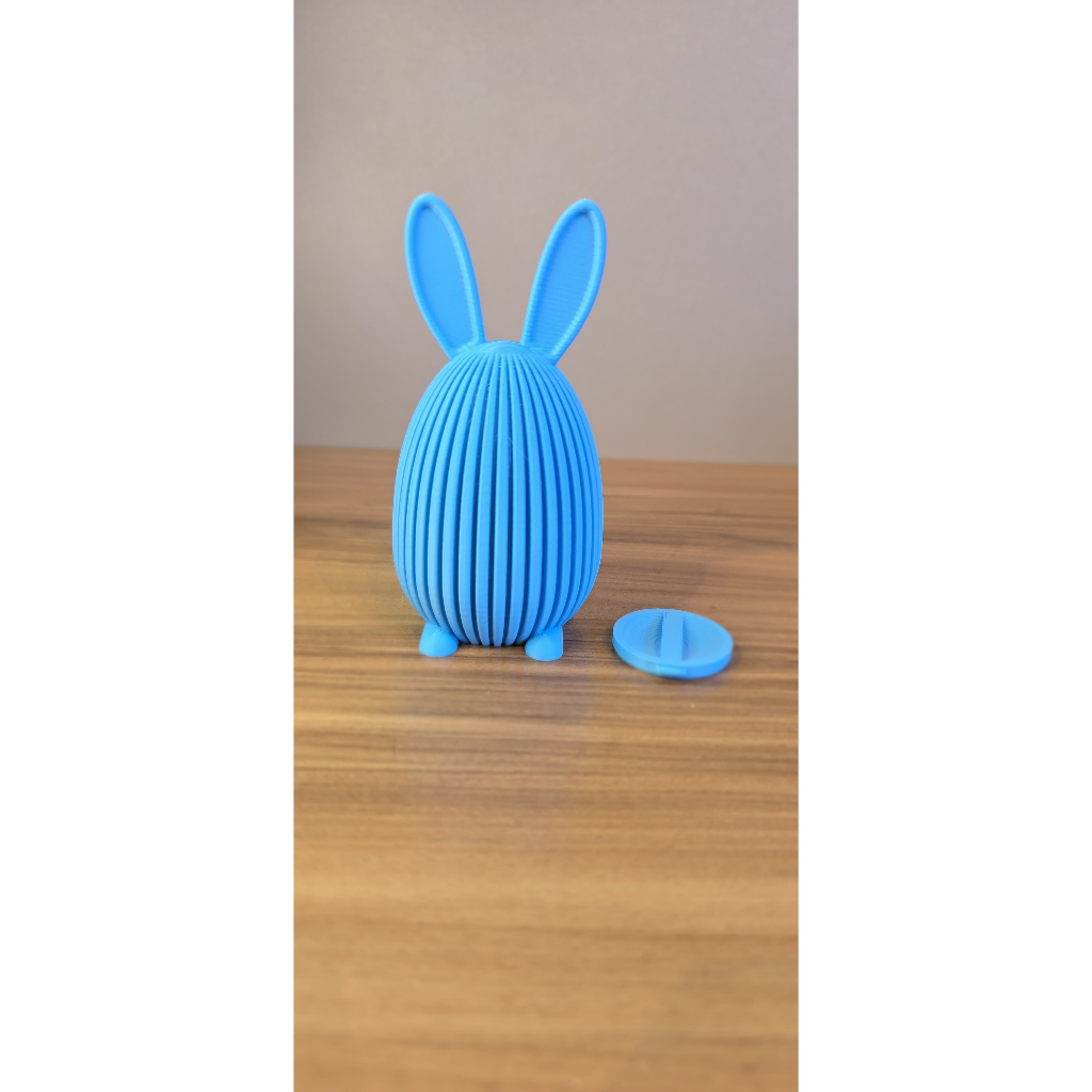 Porta Ovo de Páscoa Coelho com Tampa Decorativo em Impressão 3D Presente Criativo