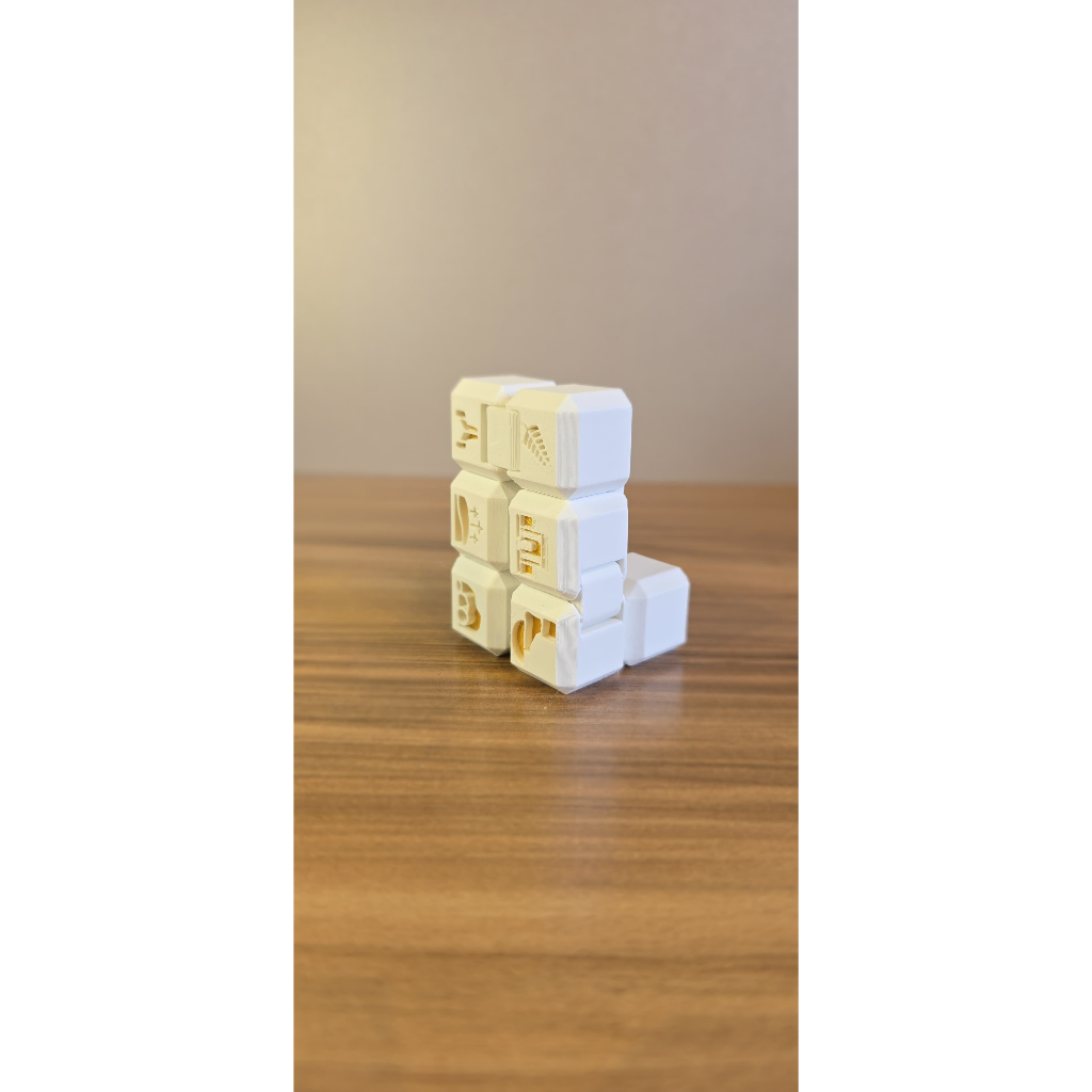 Cubo Articulado Interativo em Impressão 3D | Fidget Sensorial Anti Estresse com Formas
