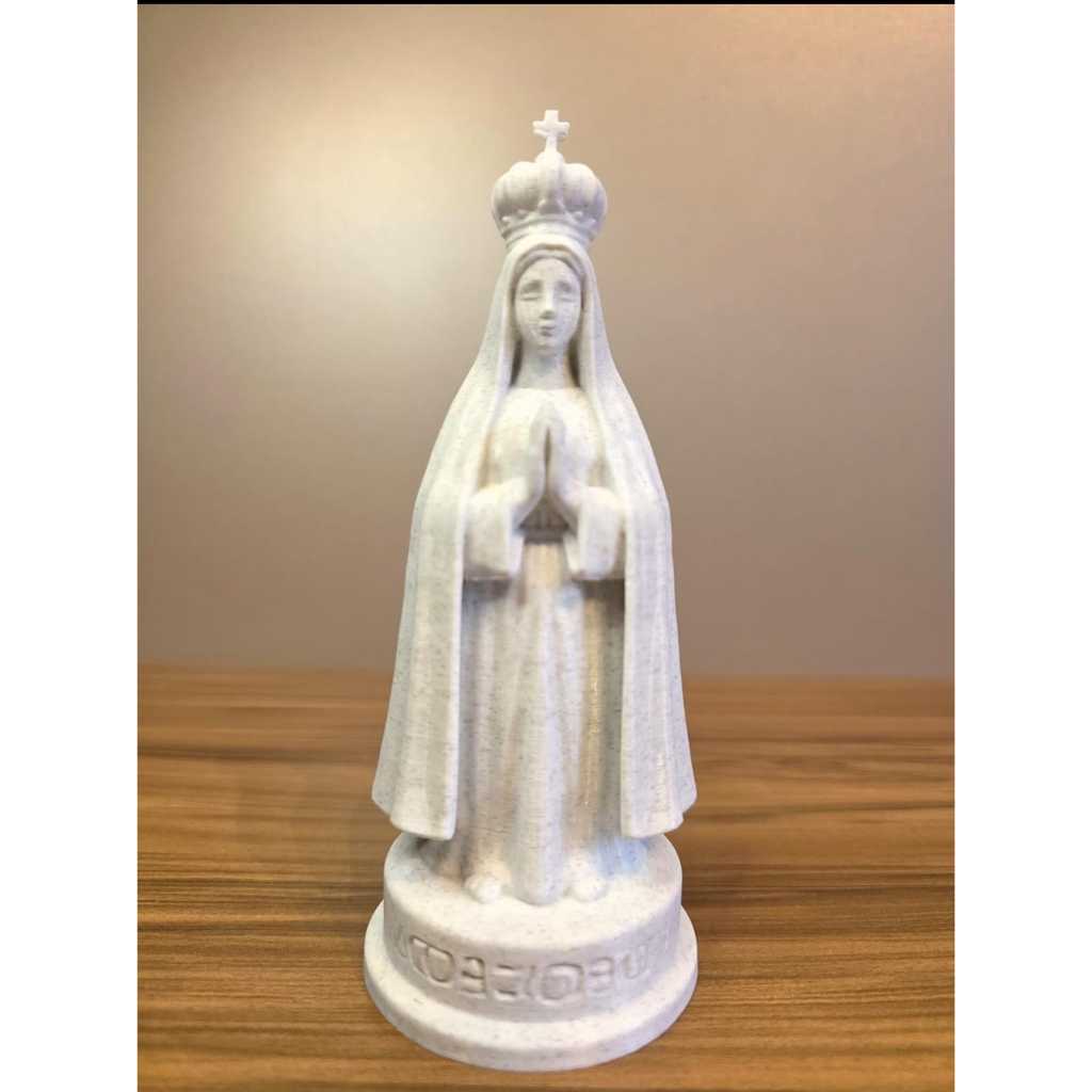 Imagem Nossa Senhora 3D Decorativa Católica Estátua Religiosa Plástico Impressão 3D