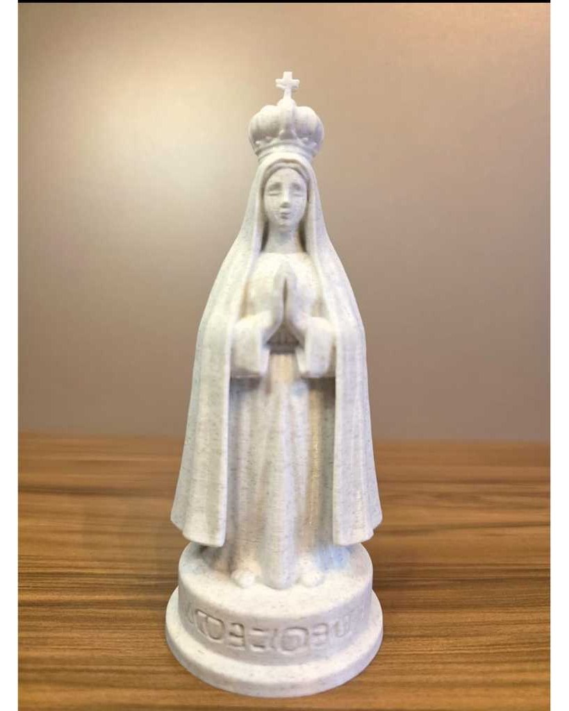 Imagem Nossa Senhora 3D Decorativa Católica Estátua Religiosa Plástico Impressão 3D